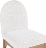 Waldorf Cream Boucle Fabric Dining Chair 380Cream-SC Meridian Furniture