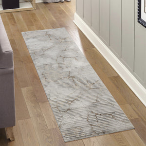 English Elm Geometrix Gray 2 Ft. 7 In. X 9 Ft. 10 In. Durable Area Rug For Modern Homes - Kid & Pet Friendly! B186P316821