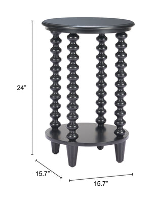 Zuo Modern Gocce Side Table Black - Modern Fir Wood Design, Chic Minimalist Decor For Living Room Or Bedroom Black Fir Wood 110536-zuo-modern