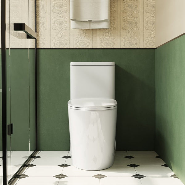 English Elm 1.1/1.6 Gpf Skirted One-piece Elongated Ceramic Toilet with Soft Close Seat Watersense B2724P246932