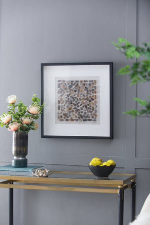 English Elm 23.6X23.6" Shokha Agate Shadow Box Wall Décor – Elegant Velvet Framed Art For Modern Interiors W2078P318303