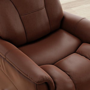 English Elm Global Swivel Glider Recliner With Adjustable Headrest & Footrest In Stylish Oslo Pecan Finish B339P323111