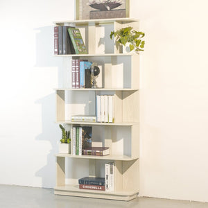 English Elm 31.5" Tall 5-tier Mdf Bookcase Slim Open Shelving Unit for Office Bedroom Living Room White W2899P444154