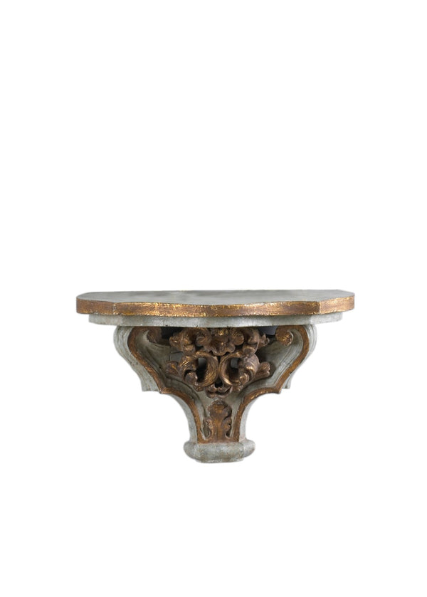Chelsea House Drake Blue & Gold House Bracket — Elegant Wall Sconce Shelf For Sculptures, Candles, Entryway DéCor 381042