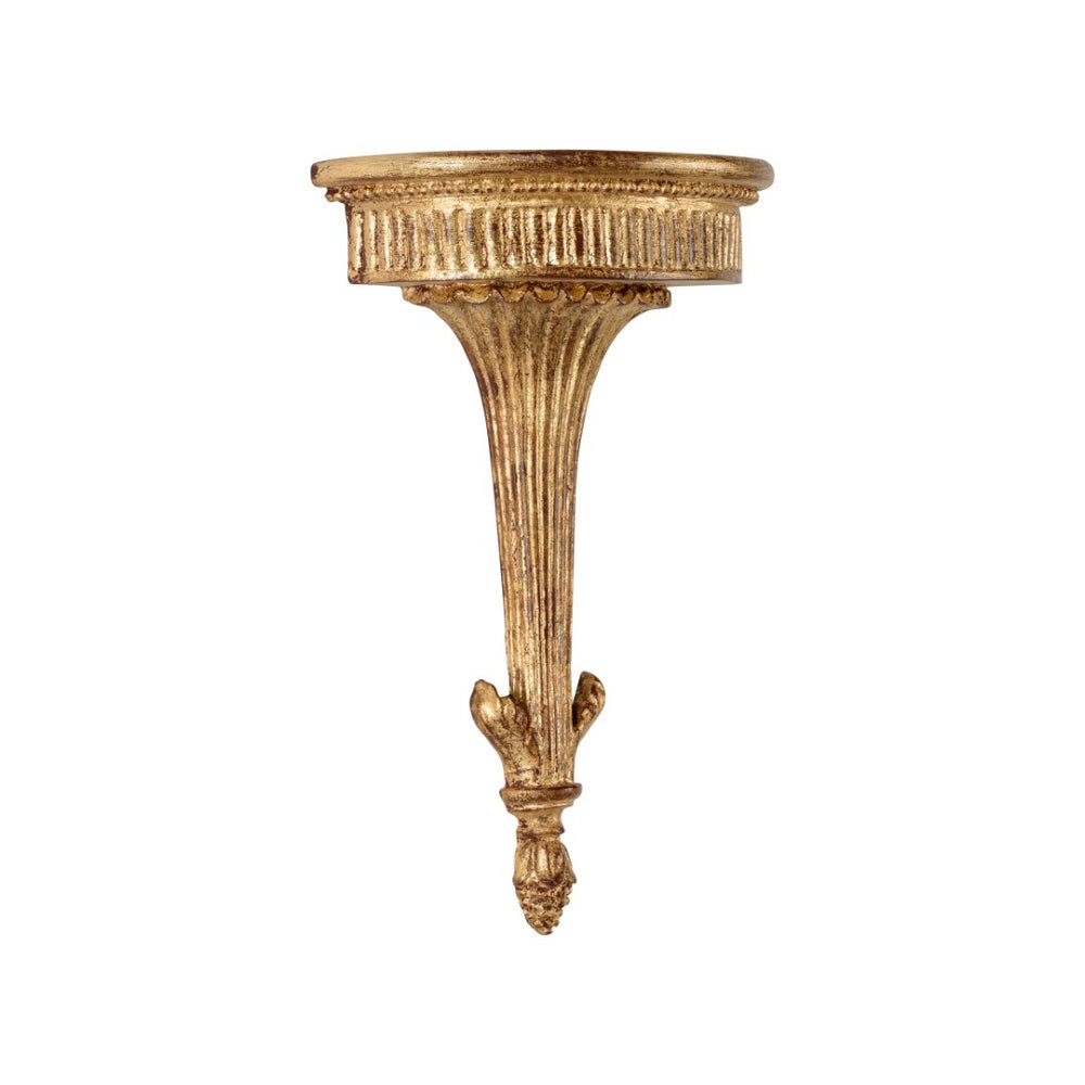 Chelsea House Park Street Bracket Antique Gold — Vintage Metal Wall Sconce Bracket With Scrollwork, 13"H X 8.5"W 381054