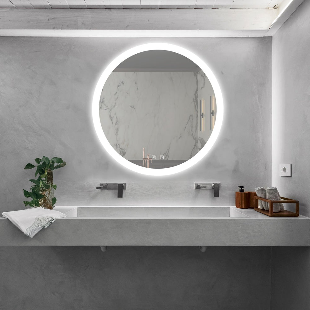 English Elm 24Inch Bathroom Led Vanity Mirror – Dimmable Touch Control, Anti-Fog, Cri 95, Waterproof Elegance W1992P211219