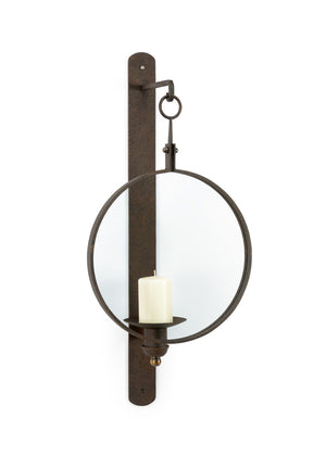 Chelsea House Leggit Rustic Bronze Wall Sconce With Clear Glass Shade — 29.5" Tall Transitional Farmhouse Light 381071