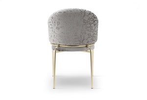 English Elm Onyx Luxurious Velvet & Chenille Accent Chair Light Gray with Gold Metal Legs — Elegant Durable Design B009P332652