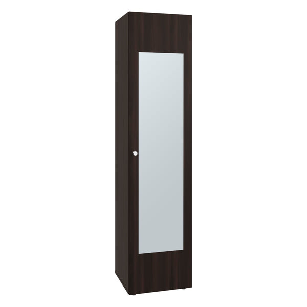 English Elm Deftones Tall Narrow Wenge Cabinet Four Shelves Slim Floor to Ceiling Bedroom Storage B128P485414