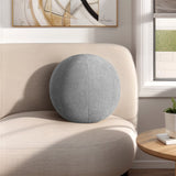 Chapel Hill Gabriella  Solid Round Ball Pillow CH30-0036 Light Grey