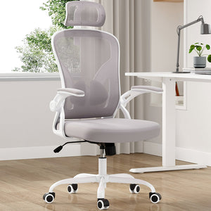 English Elm Ergonomic Office Chair With Adjustable Headrest & Lumbar Support, High-Back Mesh Design For Comfort T3623P380921
