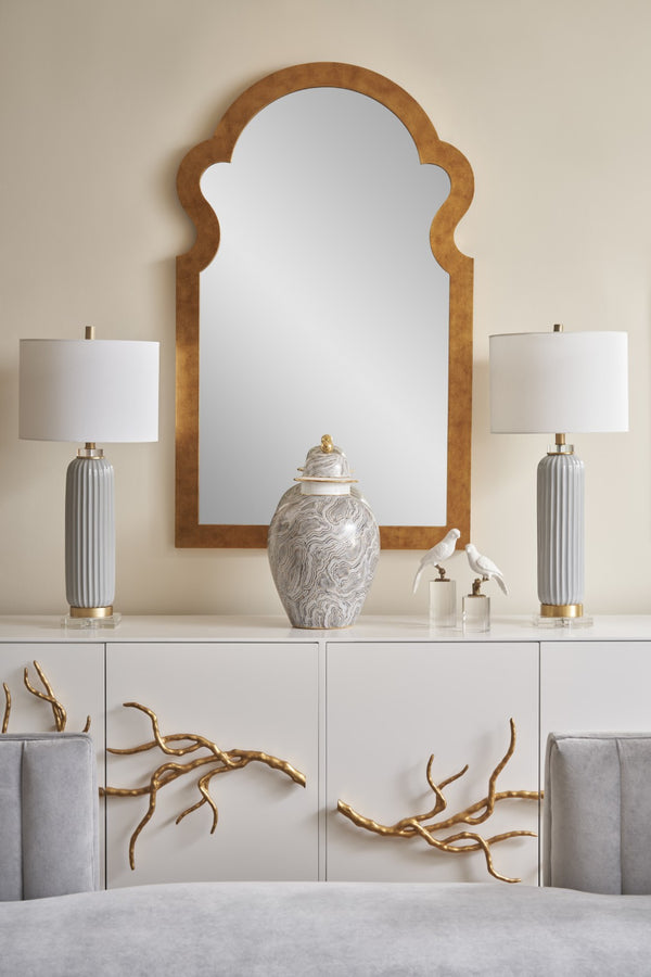 Chelsea House Jagger Antique Gold Rectangular Wall Mirror 52"X32" — Distressed Metallic Frame, Classic Vintage Elegance 381637