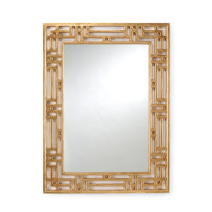 Chelsea House Pierced Modern Wall Mirror With Pierced Frame Detail For Entryway, Bedroom, Living Room Accent (40"H X 29.75"W) Gold 381639