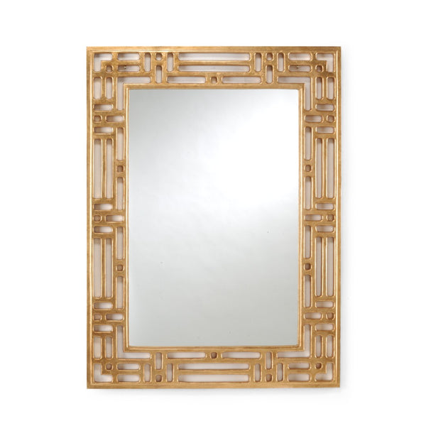 Chelsea House Pierced Modern Wall Mirror With Pierced Frame Detail For Entryway, Bedroom, Living Room Accent (40"H X 29.75"W) Gold 381639