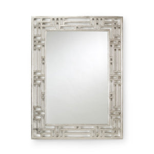 Chelsea House Pierced Modern Wall Mirror With Pierced Frame Detail For Entryway, Bedroom, Living Room Accent (40"H X 29.75"W) Silver 381640