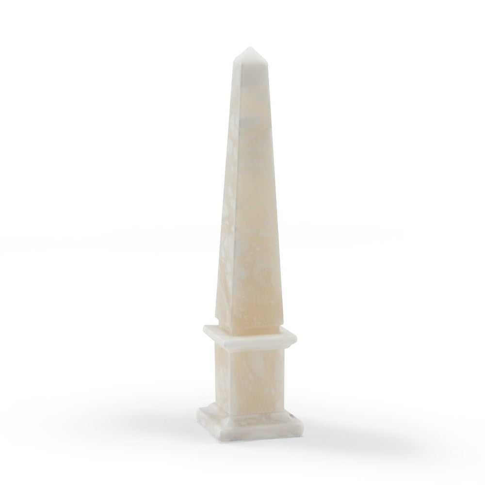 Chelsea House Alabaster Cream Obelisk Small — Hand-Polished Italian DéCor, 12" Tall Classical Accent Piece 381676