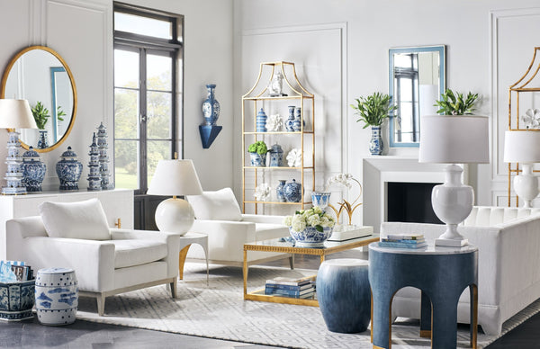 Chelsea House Classic Gilt Shelf Antique Gold Leaf Etagere With Five Glass Shelves, 96"H X 36"W Elegant Display 381695