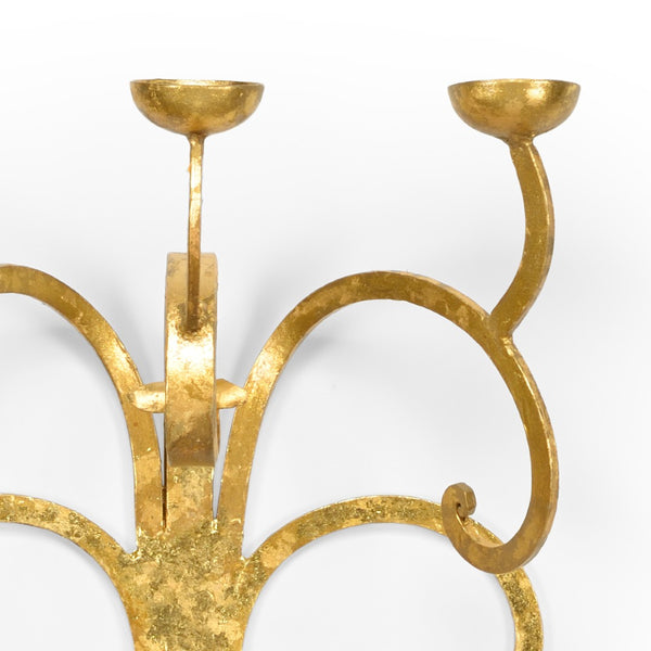 Chelsea House Tall Candle Sconce — Golden Bronze Wrought Iron Wall-Mounted Accent For Pillar Or Taper Candles, 30" H 381872