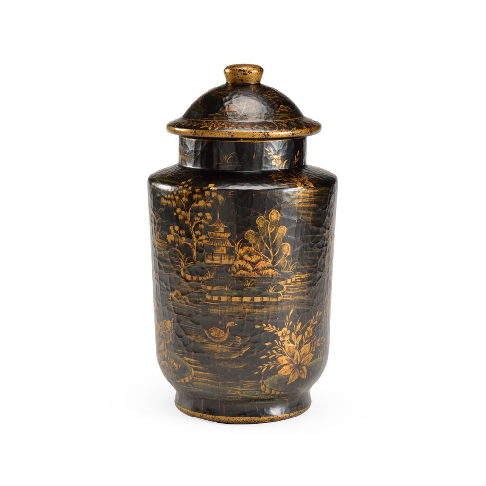 Chelsea House Royal Garden Hand-Decorated Covered Jar 16" Tall Ceramic Centerpiece With Lid For Elegant Storage And Display 381919