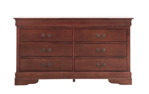 English Elm Louis Elegant 4-Drawer Chest with Carved Bases & English Dovetail Drawers, Tarnish-Resistant Hardware Cherry 37 L x 62 W x 20 H B078108155