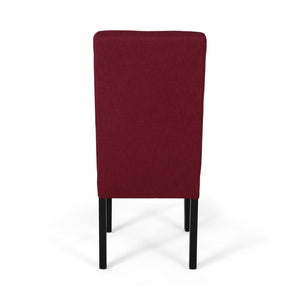 English Elm Hanford Upholstered Dining Chair Set of 2 with T-stitch Back and Tapered Legs N767P360602R