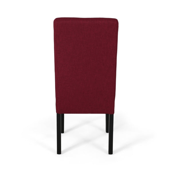English Elm Hanford Upholstered Dining Chair Set of 2 with T-stitch Back and Tapered Legs N767P360602R