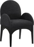 Waldorf Black Boucle Fabric Dining Chair 381Black-AC Meridian Furniture