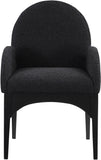 Waldorf Black Boucle Fabric Dining Chair 381Black-AC Meridian Furniture