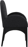 Waldorf Black Boucle Fabric Dining Chair 381Black-AC Meridian Furniture