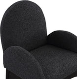 Waldorf Black Boucle Fabric Dining Chair 381Black-AC Meridian Furniture