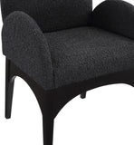 Waldorf Black Boucle Fabric Dining Chair 381Black-AC Meridian Furniture