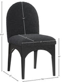 Waldorf Black Boucle Fabric Dining Chair 381Black-SC Meridian Furniture