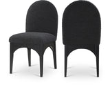 Waldorf Black Boucle Fabric Dining Chair 381Black-SC Meridian Furniture