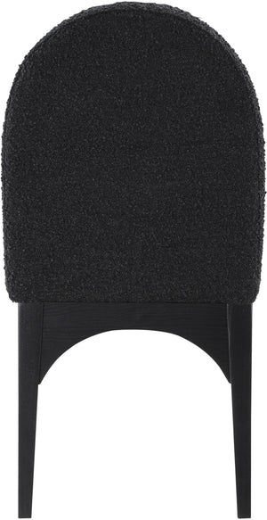 Waldorf Black Boucle Fabric Dining Chair 381Black-SC Meridian Furniture