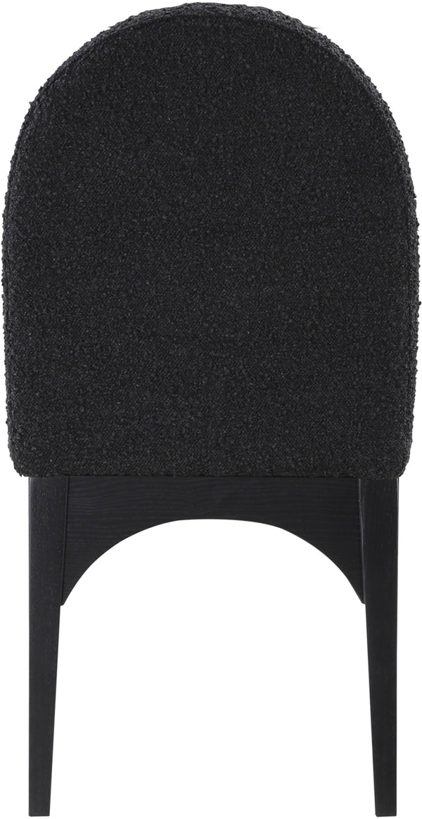 Waldorf Black Boucle Fabric Dining Chair 381Black-SC Meridian Furniture