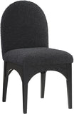 Waldorf Black Boucle Fabric Dining Chair 381Black-SC Meridian Furniture