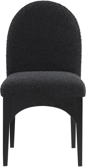 Waldorf Black Boucle Fabric Dining Chair 381Black-SC Meridian Furniture