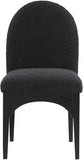 Waldorf Black Boucle Fabric Dining Chair 381Black-SC Meridian Furniture