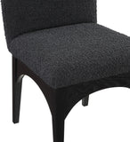 Waldorf Black Boucle Fabric Dining Chair 381Black-SC Meridian Furniture