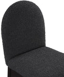 Waldorf Black Boucle Fabric Dining Chair 381Black-SC Meridian Furniture