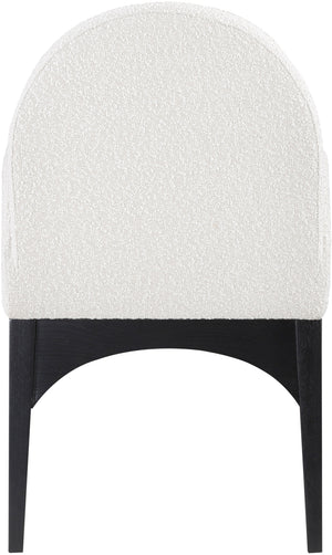 Waldorf Cream Boucle Fabric Dining Chair 381Cream-AC Meridian Furniture