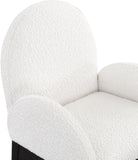 Waldorf Cream Boucle Fabric Dining Chair 381Cream-AC Meridian Furniture