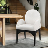 Waldorf Cream Boucle Fabric Dining Chair 381Cream-AC Meridian Furniture