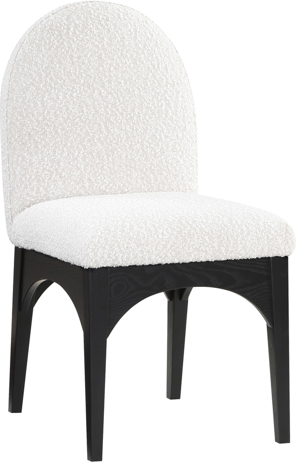 Waldorf Cream Boucle Fabric Dining Chair 381Cream-SC Meridian Furniture