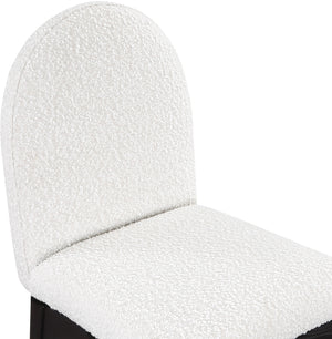 Waldorf Cream Boucle Fabric Dining Chair 381Cream-SC Meridian Furniture