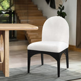 Waldorf Cream Boucle Fabric Dining Chair 381Cream-SC Meridian Furniture