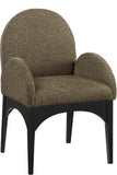 Waldorf Olive Boucle Fabric Dining Chair 381Olive-AC Meridian Furniture