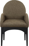 Waldorf Olive Boucle Fabric Dining Chair 381Olive-AC Meridian Furniture