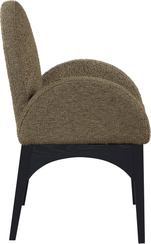 Waldorf Olive Boucle Fabric Dining Chair 381Olive-AC Meridian Furniture