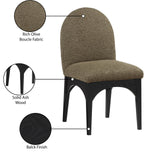 Waldorf Olive Boucle Fabric Dining Chair 381Olive-SC Meridian Furniture